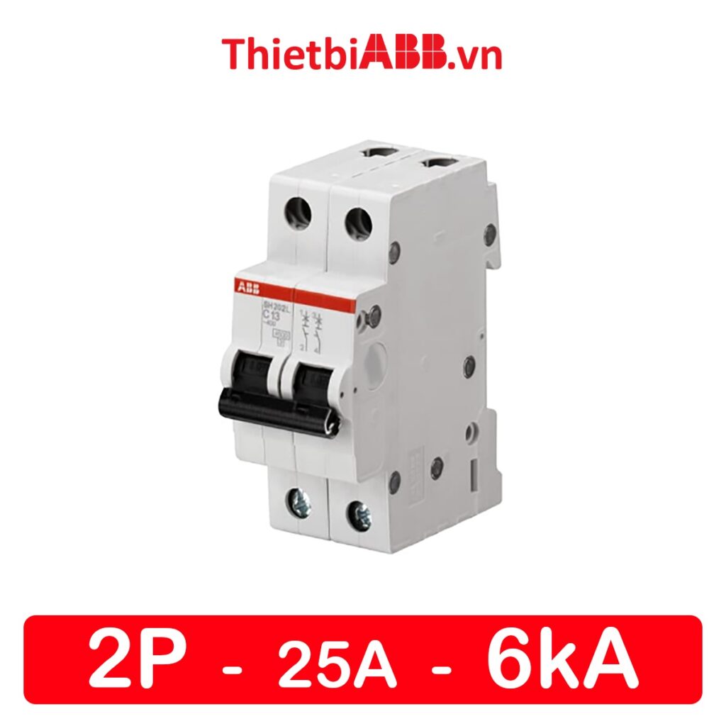 Mcb 2p 25a 6ka - 2cds212001r0254