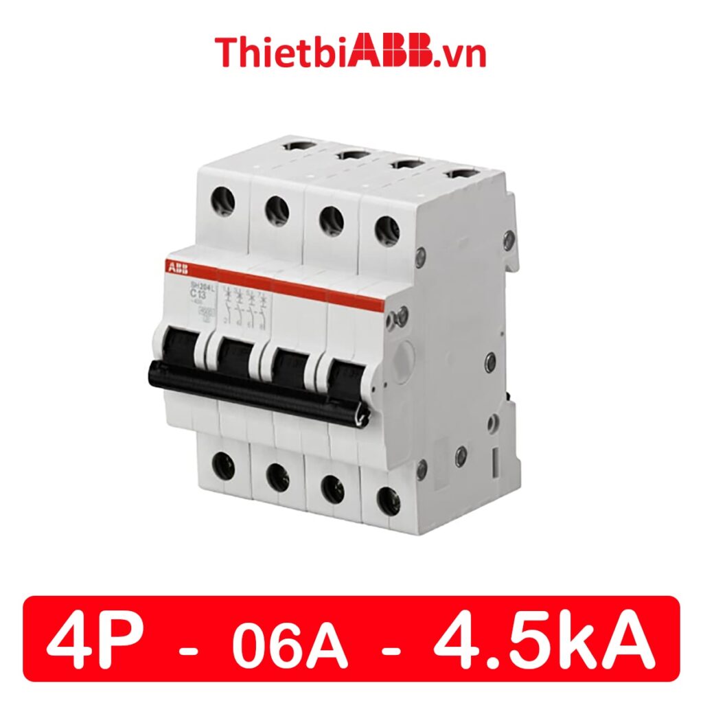 MCB 4P 6A 4.5kA - 2CDS244001R0064