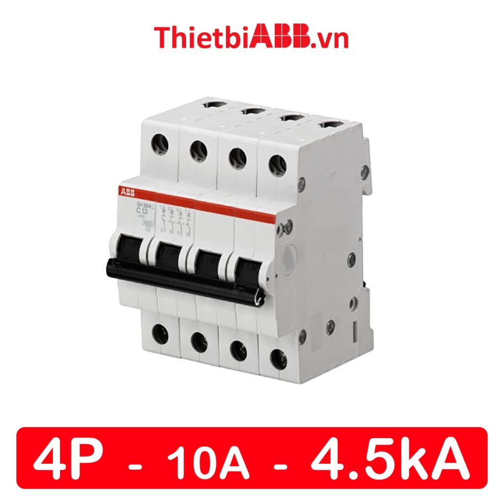 MCB 4P 10A 4.5kA - 2CDS244001R0104