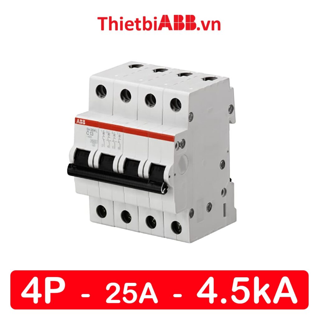 MCB ABB 4P 25A 4.5kA - 2CDS244001R0254