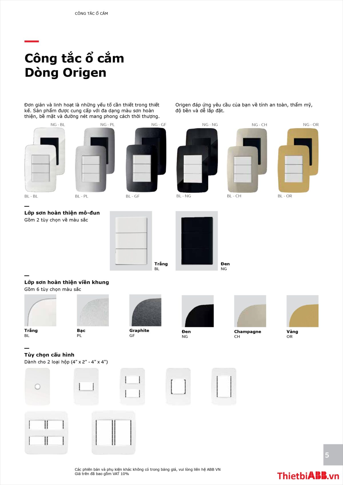 Catalogue bảng giá thiết bị điện abb 2024