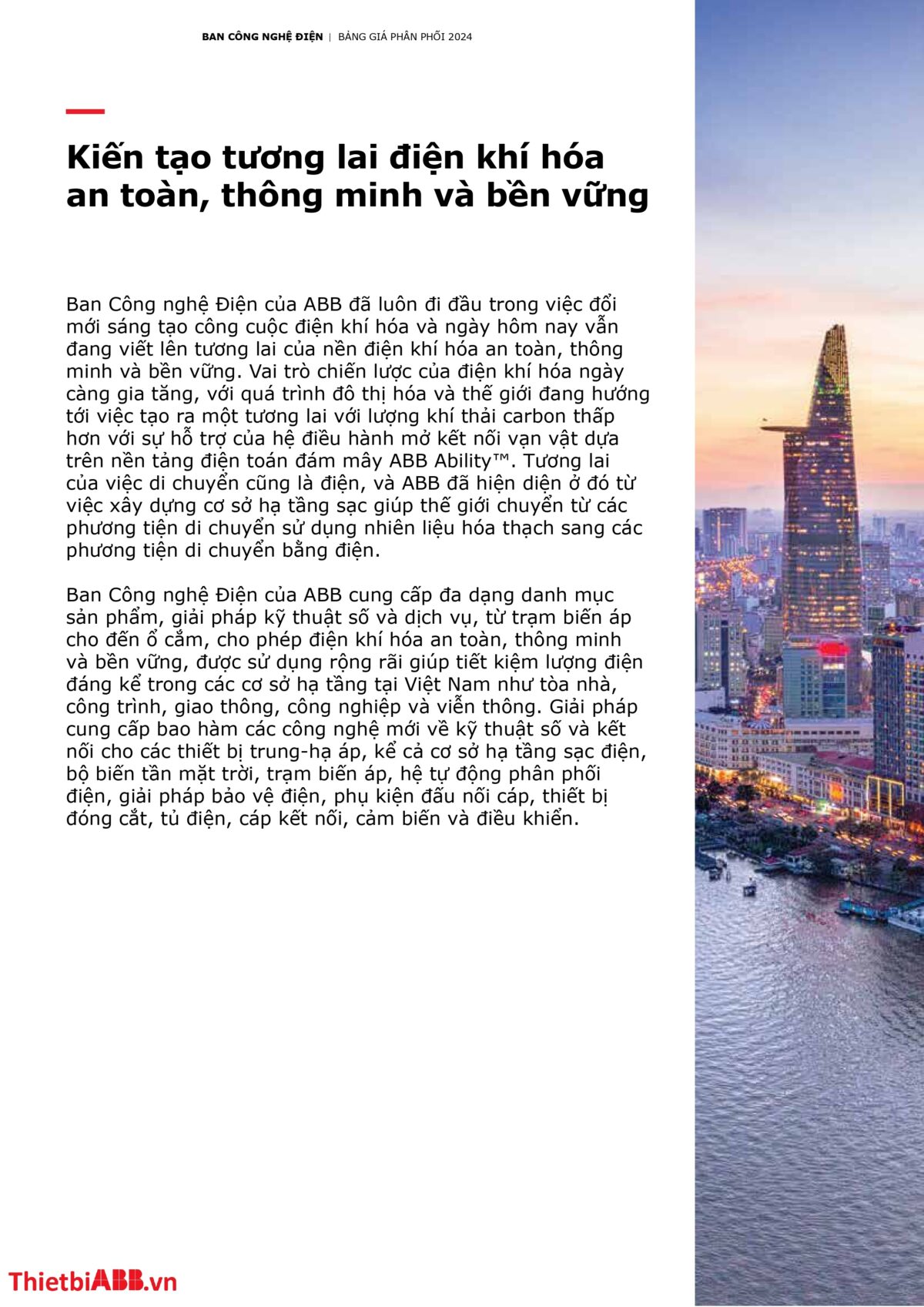 Catalogue bảng giá thiết bị điện abb 2024