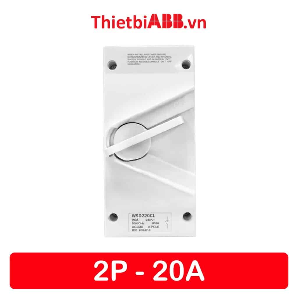 Isolator 20a 2p abb 2tcz751006r0001 - wsd220cl