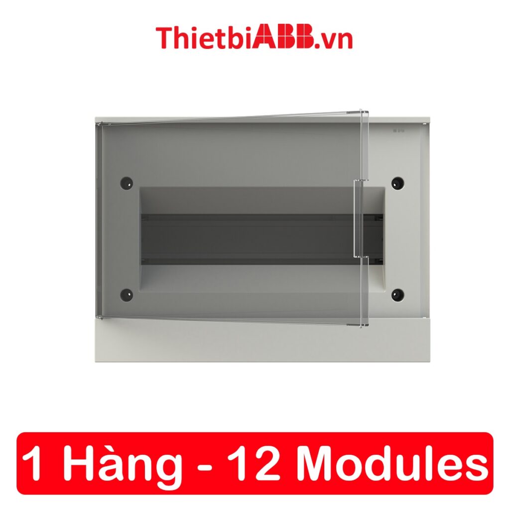 Tủ điện âm tường abb 12 modules cửa xám mờ 1szr004002a1204