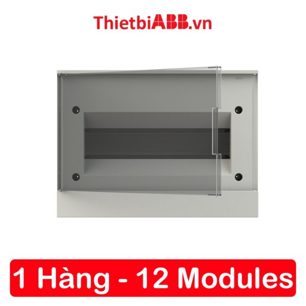 Tủ điện âm tường ABB 12 modules cửa xám mờ 1SZR004002A1204