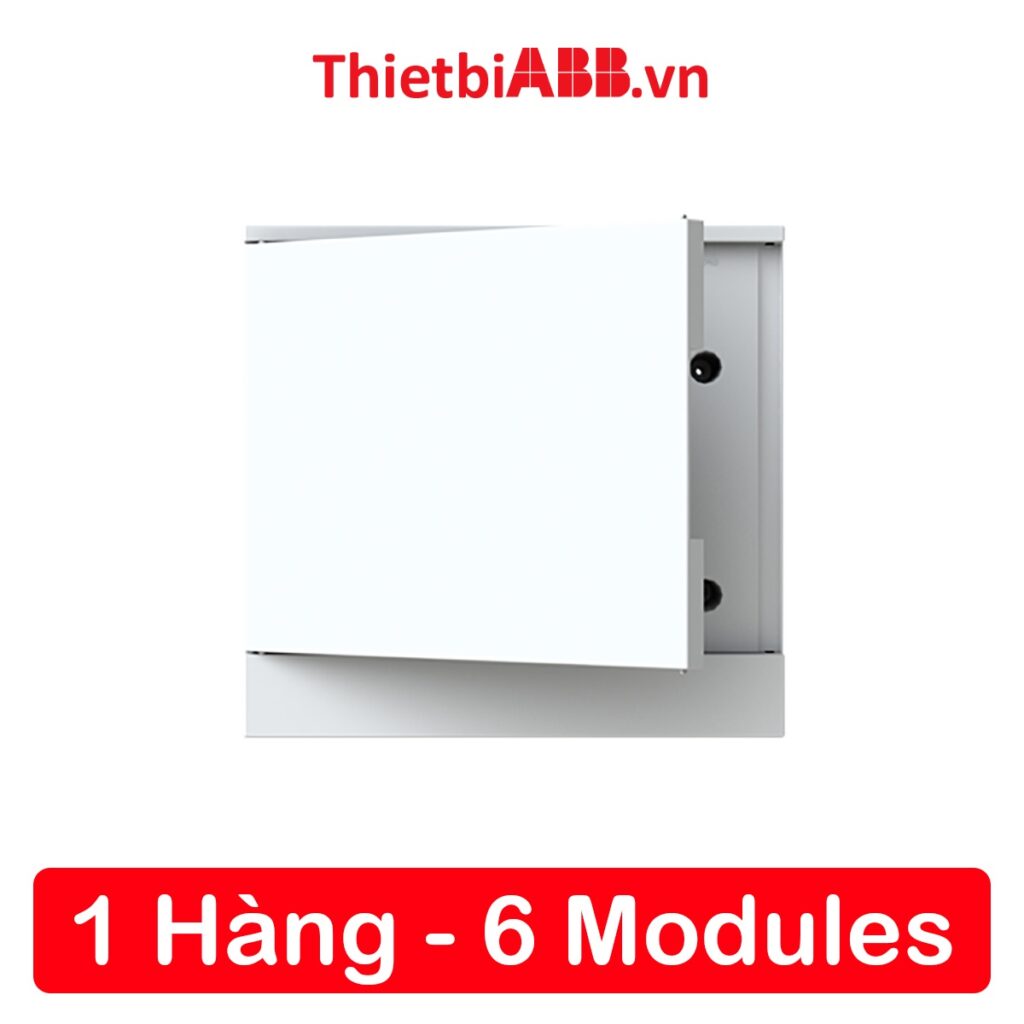 Tủ điện âm tường abb 6 modules cửa trắng 1szr004002a1102