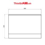 Bản vẽ kỹ thuật kích thước mặt trước của Tủ điện âm tường ABB 12 modules cửa trắng 1SZR004002A1104