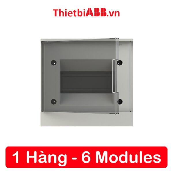 Tủ điện âm tường ABB 6 modules cửa xám mờ 1SZR004002A1202