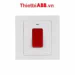 Mặt trước Công tắc 2 cực ABB 45AX có đèn báo Neon 2TCZ171098R0090