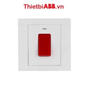 Mặt trước Công tắc 2 cực ABB 45AX có đèn báo Neon 2TCZ171098R0090