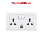 Bộ ổ cắm đôi đa năng 13AX tích hợp cổng sạc type A+C 2TCZ172018R0040