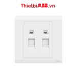 Mặt trước của Bộ 2 ổ cắm mạng RJ45 ABB CAT6 2TCZ173014R0010