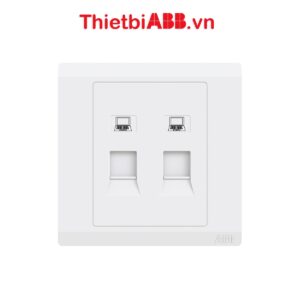 Mặt trước của Bộ 2 ổ cắm mạng RJ45 ABB CAT6 2TCZ173014R0010