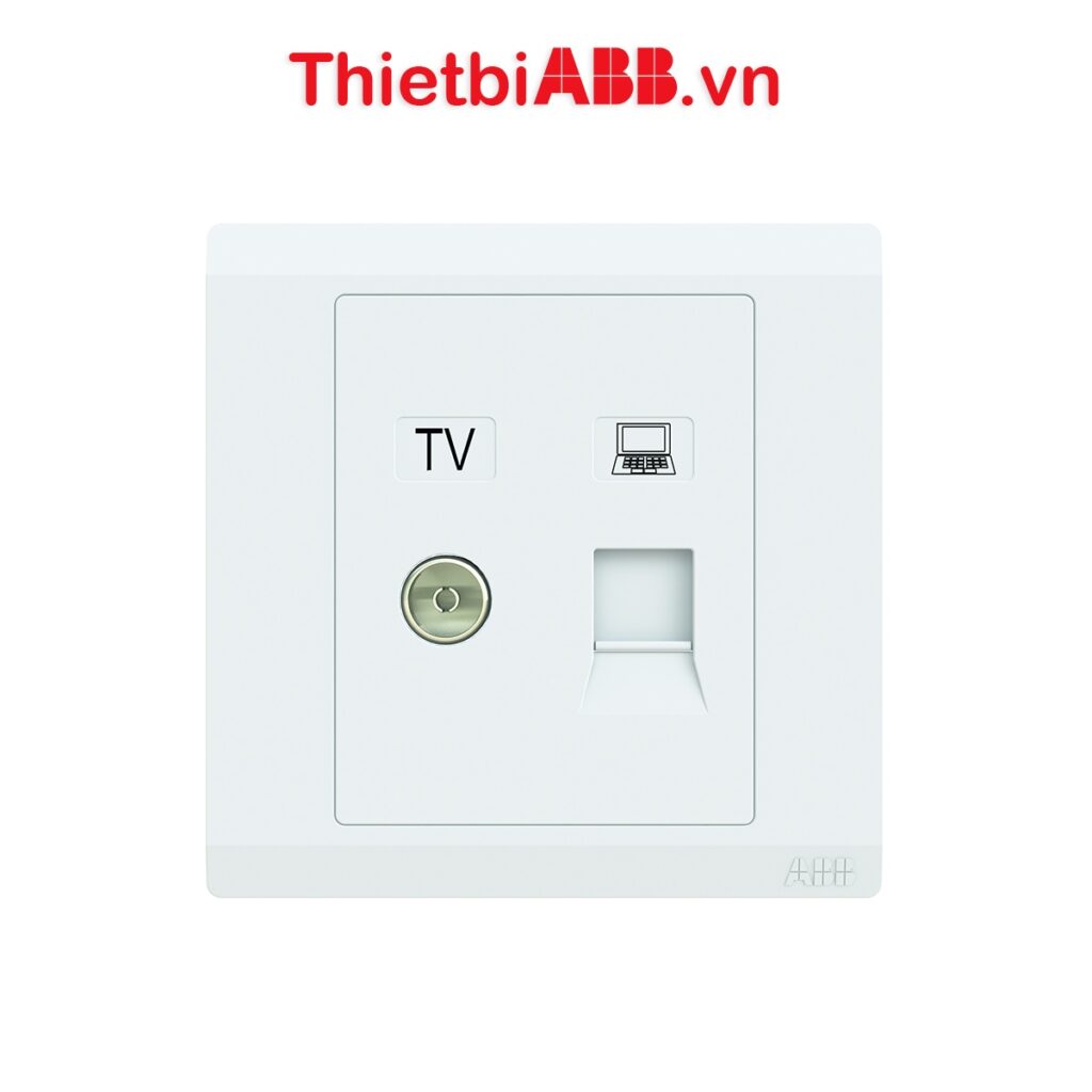 Bộ ổ cắm TV và mạng RJ45 CAT5e 2TCZ173016R0010
